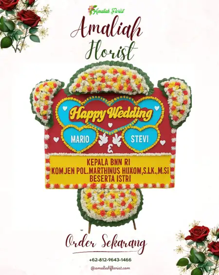 Papan Bunga Pernikahan Wek I